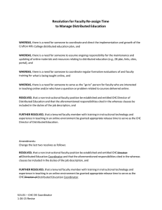 Resolution for Faculty Re‐assign Time to Manage Distributed Education