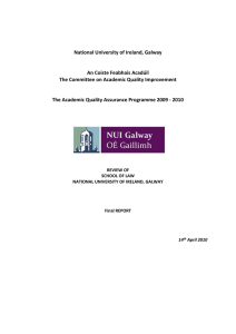 National University of Ireland, Galway An Coiste Feabhais Acadúil