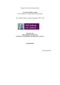 National University of Ireland, Galway The Committee on Academic Quality Improvement