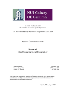 Review of Irish Centre for Social Gerontology