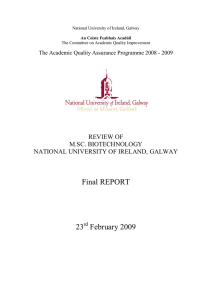 Final REPORT  23  February 2009 REVIEW OF 