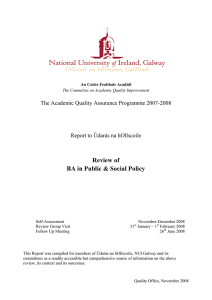 Review of BA in Public &amp; Social Policy