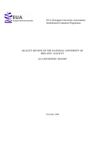 EUA (European University Association) Institutional Evaluation Programme