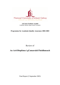 Review of An Ard-Dioplóma i gCumarsáid Fheidhmeach