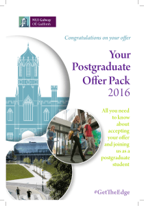 Your Postgraduate Offer Pack 2016