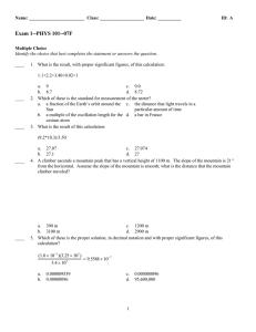 Exam 1--PHYS 101--07F