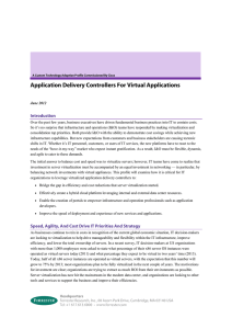 Application Delivery Controllers For Virtual Applications Introduction