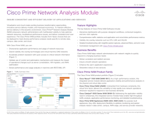 Cisco Prime Network Analysis Module Feature	Highlights At-A-Glance