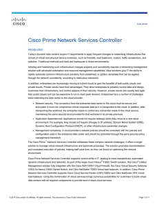 Cisco Prime Network Services Controller Introduction