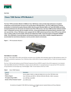 Cisco 7200 Series VPN Module 2