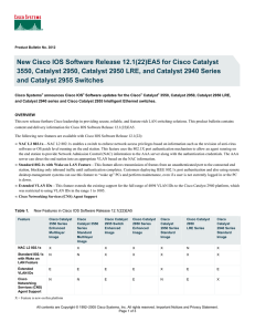 New Cisco IOS Software Release 12.1(22)EA5 for Cisco Catalyst