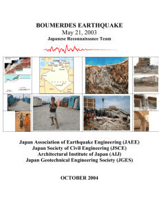 BOUMERDES EARTHQUAKE May 21, 2003