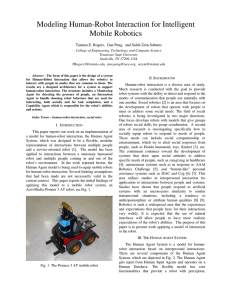 Modeling Human-Robot Interaction for Intelligent Mobile Robotics