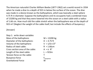 The American naturalist Charles William Beebe (1877-1962) set a world... when he made a dive to a depth of 923...