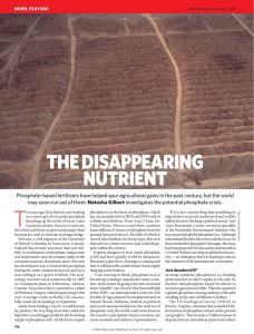 THE DISAPPEARING NUTRIENT