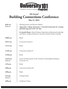 Building Connections Conference May 21, 2014 6th Annual 8:30 a.m.