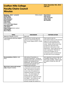 Crafton Hills College Faculty Chairs Council Minutes