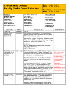 Crafton Hills College Faculty Chairs Council Minutes Date: Place: