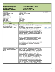 Crafton Hills College  Crafton Council Committee Minutes