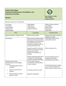 Crafton Hills College Institutional Effectiveness, Accreditation, and Outcomes Committee