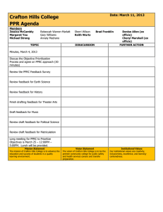 Crafton Hills College PPR Agenda Date: March 11, 2013