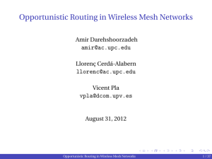 Opportunistic Routing in Wireless Mesh Networks