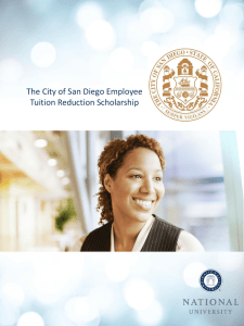 The City of San Diego Employee Tuition Reduction Scholarship C CV