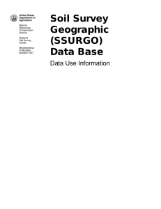 Soil Survey Geographic (SSURGO) Data Base