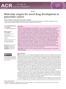 Molecular targets for novel drug development in pancreatic cancer Review