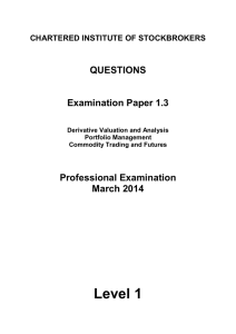 Level 1 QUESTIONS Examination Paper 1.3