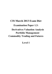 CIS March 2013 Exam Diet