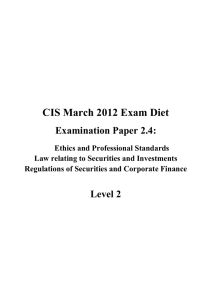 CIS March 2012 Exam Diet Examination Paper 2.4: