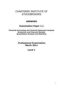 CHARTERED INSTITUTE OF STOCKBROKERS  ANSWERS