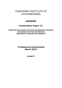 CHARTERED INSTITUTE OF STOCKBROKERS  ANSWERS