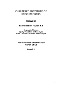 CHARTERED INSTITUTE OF STOCKBROKERS  ANSWERS