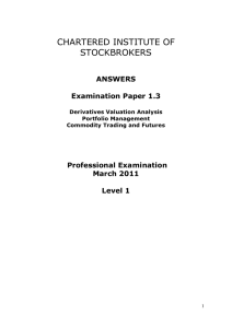 CHARTERED INSTITUTE OF STOCKBROKERS  ANSWERS