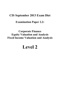 CIS September 2013 Exam Diet