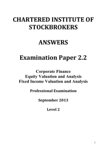 CHARTERED INSTITUTE OF STOCKBROKERS ANSWERS Examination Paper 2.2