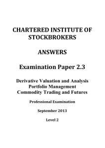 CHARTERED INSTITUTE OF STOCKBROKERS ANSWERS Examination Paper 2.3