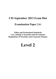 CIS September 2013 Exam Diet Examination Paper 2.4: