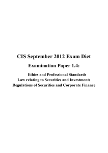 CIS September 2012 Exam Diet Examination Paper 1.4: