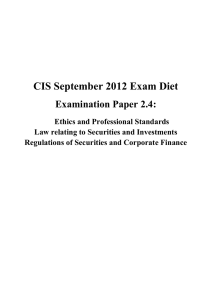 CIS September 2012 Exam Diet Examination Paper 2.4: