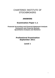 CHARTERED INSTITUTE OF STOCKBROKERS  ANSWERS