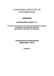 CHARTERED INSTITUTE OF STOCKBROKERS  ANSWERS