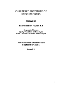 CHARTERED INSTITUTE OF STOCKBROKERS  ANSWERS