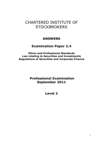 CHARTERED INSTITUTE OF STOCKBROKERS  ANSWERS