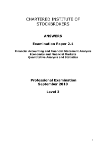 CHARTERED INSTITUTE OF STOCKBROKERS  ANSWERS