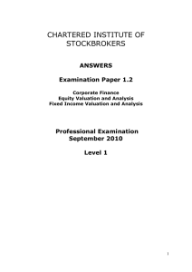 CHARTERED INSTITUTE OF STOCKBROKERS  ANSWERS