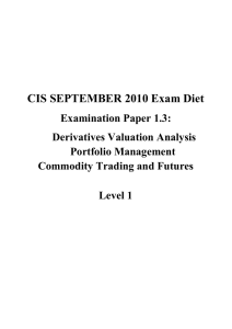 CIS SEPTEMBER 2010 Exam Diet