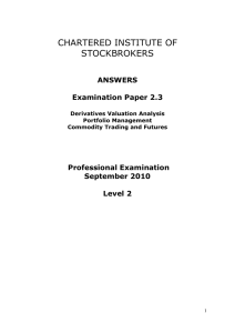 CHARTERED INSTITUTE OF STOCKBROKERS  ANSWERS